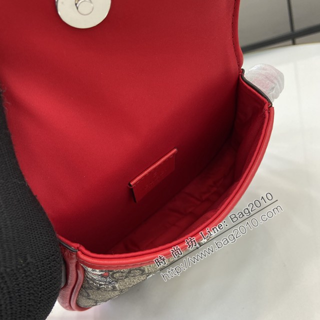 Gucci專櫃古馳2025早春兒童系列最新款動物印花下挎包 jh2922型號：814014